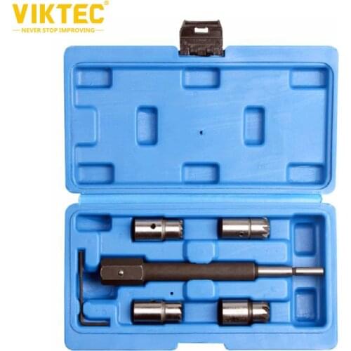 VT01655 5pcs Diesel Injector Seat Cutter Remover Removal Tool Kit Clear Repair Tool Set