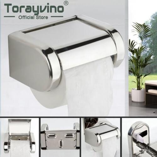 Torayvino Brand Wall Mounted Toilet Paper Holder Chrome Crystal Papel Higienico Holders Bathroom Accessories Tissue Roll Holder
