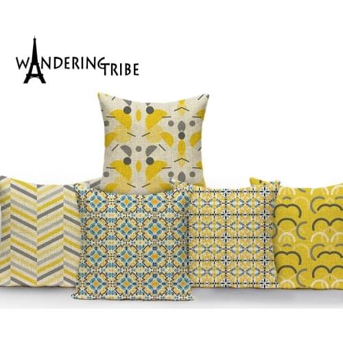 New Geometry Style Pillowcase Pillows For Decoration Cushion Case Parallel Pattern Sofa Cushions Cushion Cover Home Pillow Cover