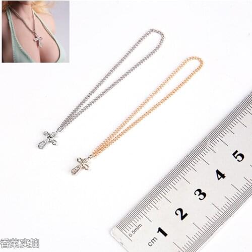 1/6 Scale Cross Model Necklace For Male Female Body Figures Accessories
