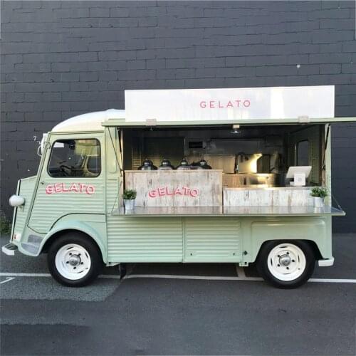 Mobile Coffee Van Food Bus Taco Truck Hot Dog Vendor Electric Vintage Gelato Cart