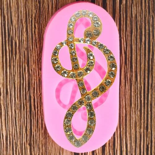 Music Note Silicone Mold Cupcake Topper Fondant Mold DIY Party Cake Decorating Tools Polymer Clay Candy Chocolate Gumpaste Mould