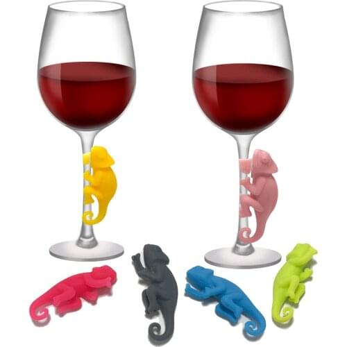 Silicone Red Wine Glass Marker 6/12Pcs Glass Recognizer Creative Silica Gel Label Red Wine Cup And Rea Cup Pendant Labels