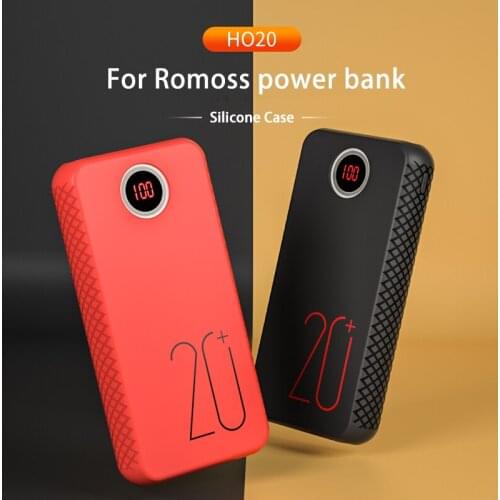 Silicone Protective Case For ROMOSS HO20 power Bank Anti-impact/skid Cover For ROMOSS HO20 20000mAh Power Bank Skin