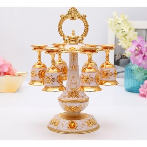 European-Style Russian Household Wine Glass Rack Wine Glass Rack Hanging Upside down Hotel Retro Living Room Set Decoration