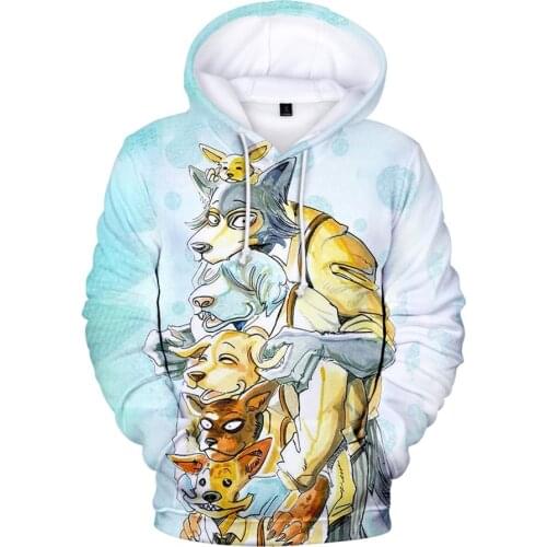 2019 popular Anime BEASTARS animals wolf rabbit Kids Adult 3d hoodies Cartoon long sleeve sweatshirt hoodie brand Jacket clothes