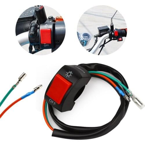 Youwinme Universal 7/8" Motorcycle Switch Handlebar Switches Headlight ON/OFF Button Connector Bullet Motorbike Accessories