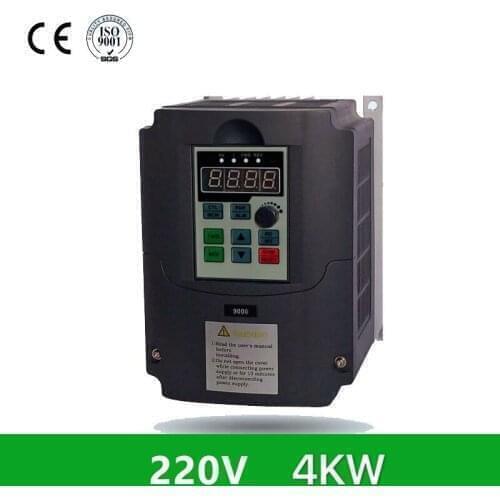 VFD 4KW new inverter CNC Spindle motor speed control 4kw 220v 1P input 3P OUT frequency inverter for motor