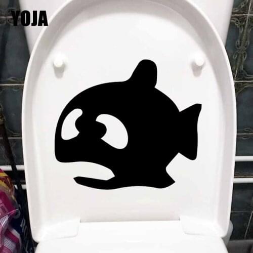 YOJA 23.2X20.5CM Wall Sticker Wallpaper Ocean Fish Kids Room Decoration Toilet Seat Decal T5-0392