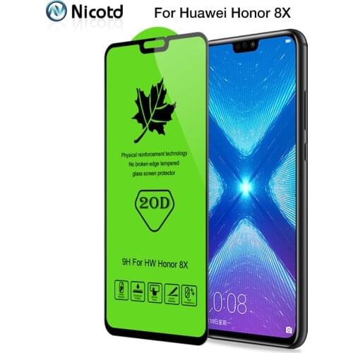 20D Full Cover Tempered Glass For Huawei Honor 8X 9X PRO Screen Protector For Honor 20 Pro 20i Protective Glass on Honor 10 Lite