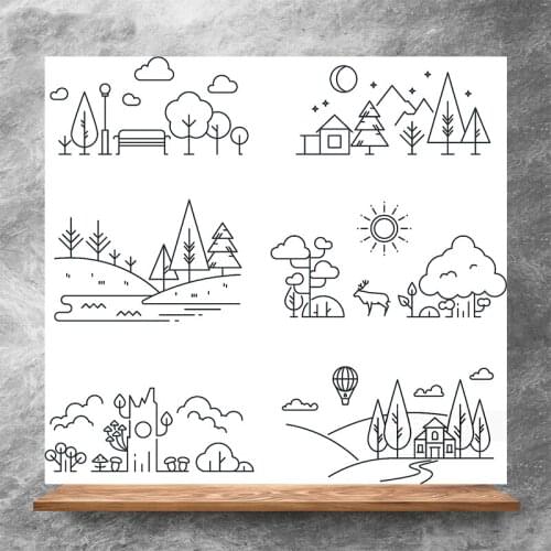 ZhuoAng Enjoy the scenery Clear Stamps/Silicone Transparent Seals for DIY scrapbooking photo album Clear Stamps