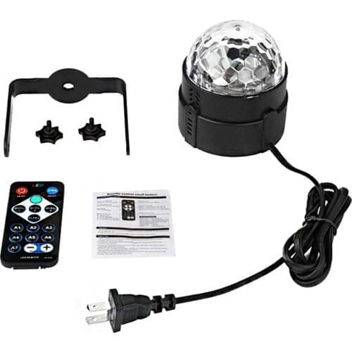 1Pcs Colorful Sound Activated Disco Ball LED Stage Lights RGB Laser Projector Light Lamp Christmas Party Supplies Kids Gifts