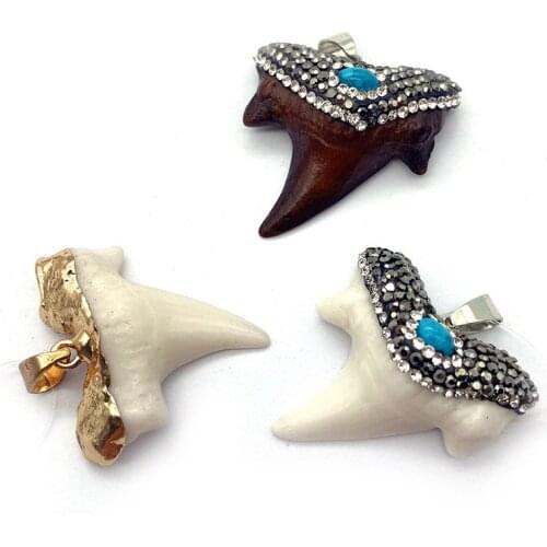 1pcs Resin Beef Bone Pendant Irregular Shape Plating Pendant DIY Necklace Jewelry Making Supplies Accessories Natural Stone