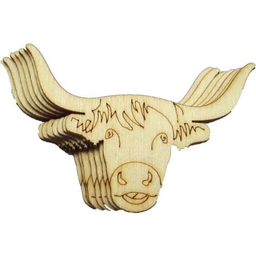 10pcs/bag wholesale high quality New design bull die cutting wood Angle DIY scrapbook 79*68mm 1133