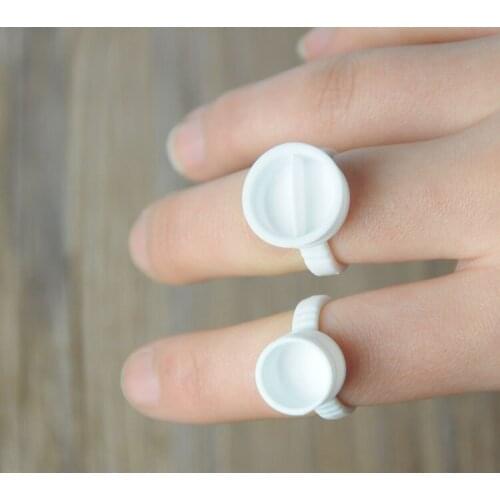 1000Pcs Microblading Pigment Glue Rings Plastic Tattoo Ink Holder For Semi Permanent Tattoo accesories