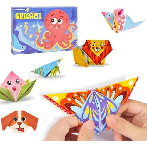 108/152 Pages DIY Kids Craft Toy Montessori Game 3D Cartoon Animal Origami Handcraft Paper Art Educational Toys for Children