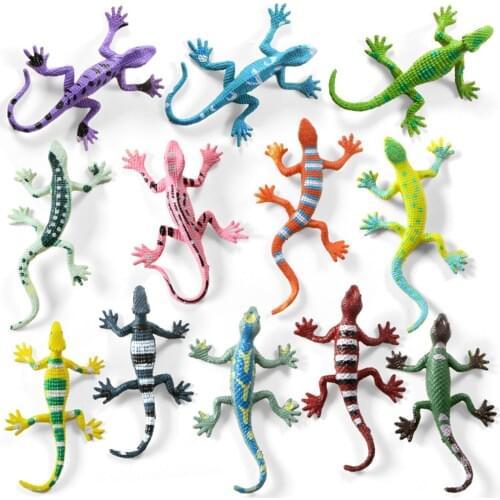 12Pcs Simulation Lizards Models Educational Realistic Reptile Action Figures Play Set Lizards Models Perfect Party Model Toys