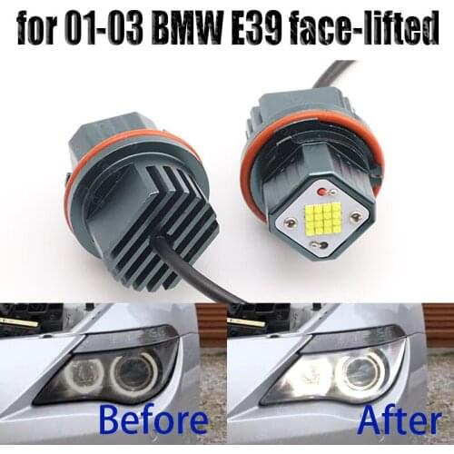 160W Top Quality White Color LED Angel Eye Halo for 01-03 BMW 5-series E39 Face-lifted 525i 530i 540i Lifetime Warranty