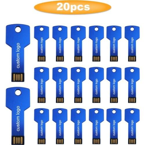 20PCS USB Flash Drive Flash Pen Drive 128MB 256MB 1GB 4GB 8GB 16GB 32GB Rectangle USB Memory Stick Custom logo business gifts