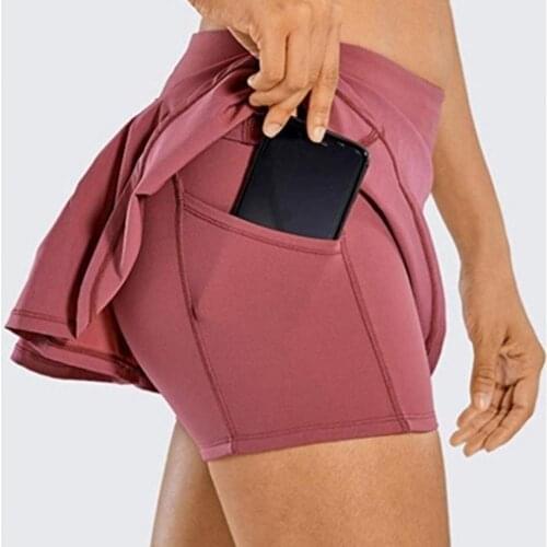 2021 Girls Tennis Skirts with Safety Shorts Quick Dry Women Badminton Skirt Female Tennis Skorts Girl Sport Running Shorts