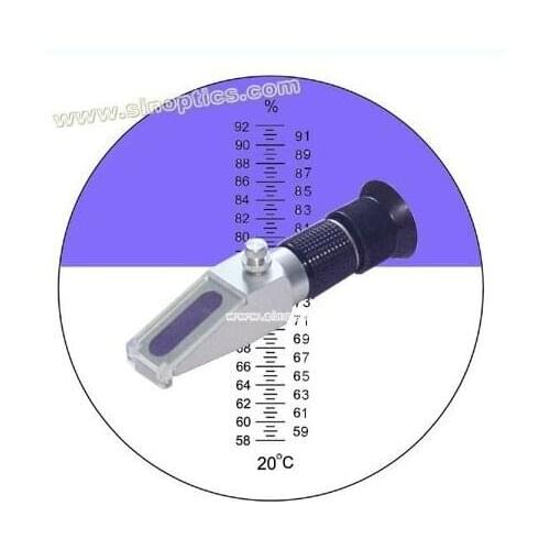 6pcs/lot hand held new design 58-92% brix Refractometer RHBN-92TATC With out-standing calibration knob