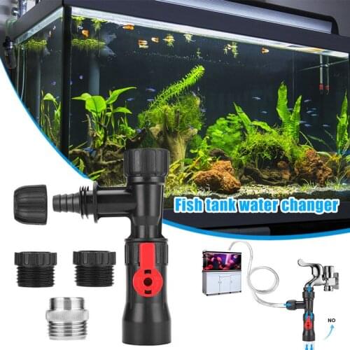 Aquarium Gravel Cleaner Fish Tank Faucet Style Water Changer Fish Tank Filter for Cleaning Changing Water in Tank _WK