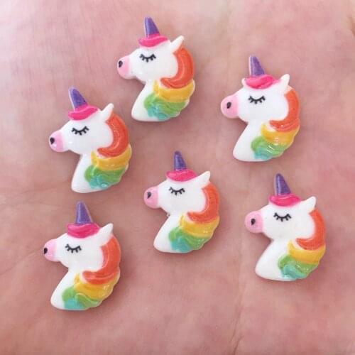 New 20pcs mini Resin cute Unicorn Flatback Stone Scrapbook Embellishment diy appliques F366*2