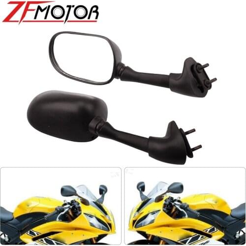 1 Pair Black Motorcycle Side Mirrors Rear View Mirror For YAMAHA YZF R1 01-03 YZF R6 01-02 FZS600 FZS 600 FAZR