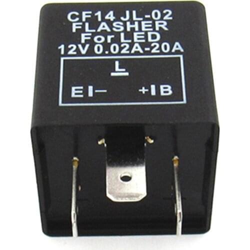 CF14 12V 0.1-20A Dust-proof Short Shell Tripod LED Flasher Automotive Relay