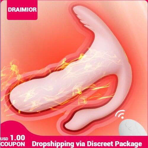DRAIMIOR New Wireless Panties Vibrator Wearable G Spot Clitoris Stimulator Heating Vaginal Anal Orgasm Dildo Sex toy for Women