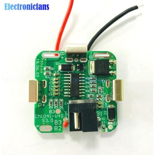 4S 16.8V Single MOS Li-ion Lithium Battery Protection Board Module Overcharge Overdischarge Protection Electronic PCB Module 30A