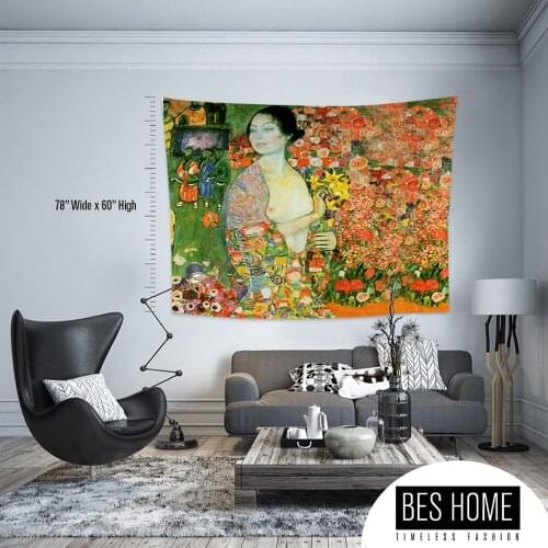 Gustav Klimt-The Dancer,Fabric Wall Hanging,Tapestry,Textile Wall Hang,Wall Decoration, master Piece Tapestry