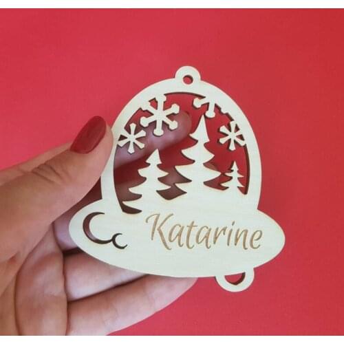 Custom Name Ornament ,Personalized Christmas Bauble ,Custom Ornament Ball Wooden Ornament Ball with name