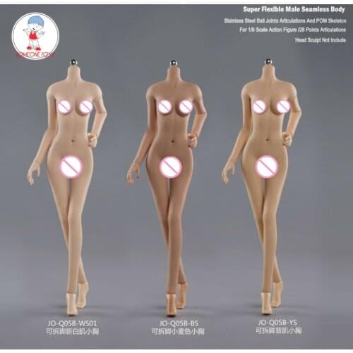 JIAOU Doll 1/6 Scale Slim Thin Women body figure Young Girl Stain-steel Seamless Body Figure Colelctions