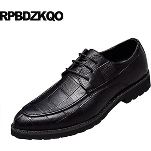 Height Increase Loafers Italian Men Shoes Brands Dress Business Wedding Restaurant Genuine Leather Office Elevator Oxfords Black