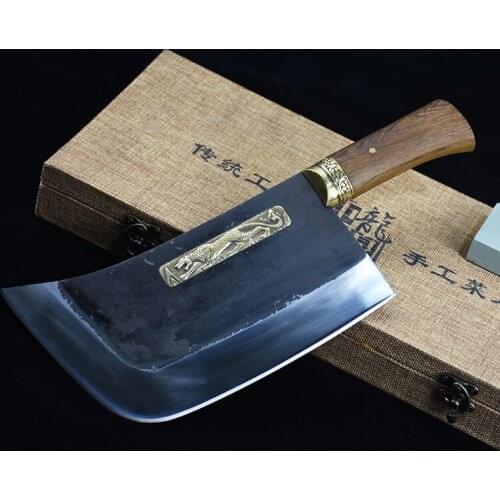 Longquan hand forged kitchen knife ghost hand for sharp clip just chopping bone knife chopping big bones meat special machete