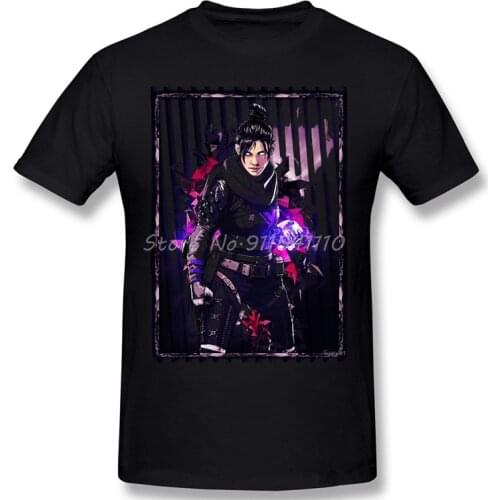 Wraith Main Homme Crewneck Fashion T-Shirt Apex Legends Shooter Battle Royale Game Tees Pure Cotton Oversized Short Sleeve