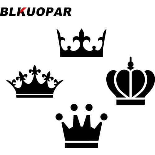 BLKUOPAR for Symbol Crown Emblem Car Stickers Fashionable Creative Decal Occlusion Scratch Trunk Laptop Decor Car Door Protector