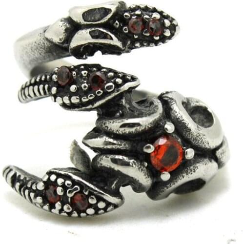 New!! Free Shipping Scorpion King Ring Stainless Steel High Quality Men Boy Fashion Scorpion Crystal Ring