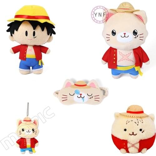 Genuine Dolls Anime One Piece 30CM Stuffed Toys Zoro Cartoon Pandent Eye Mask Gifts For Children Collectible High Quality Doll