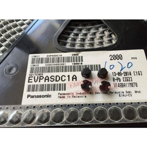 Original new 100% EVPASDC1A 6*6*5mm patch silent button self reset switch