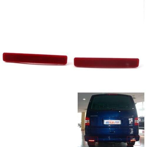 Pair of Rear Bumper Reflector fit for Volkswagen VW T5 03-09 7E0 945 105 7E0 945 106