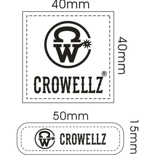 Custom Brown clothing tag pu leather label emboss logo 4 * 4 cm , 500 pcs AND 5 * 1.5 cm , 500 pcs