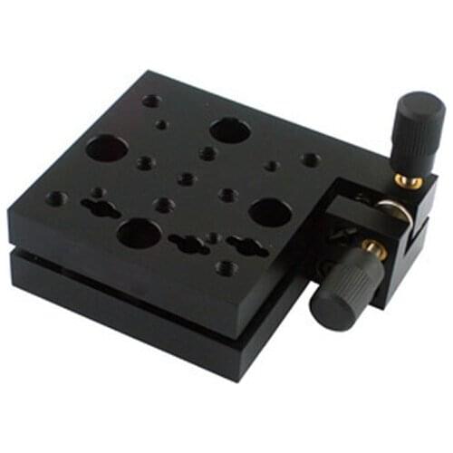 PQ250-4L precision manual tilting table (two-axis), table size 73*68mm bearing 2kg fine-tuning thread pair double-shaft drive