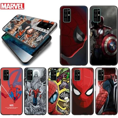 Silicone Cover Avengers Spiderman For Honor 9 9S 9A 9C 9X 9N 9i V9 10 10i 10X X10 Lite Pro Shockproof Phone Case
