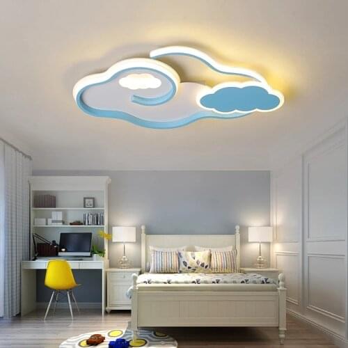 Childrens modern led designed for boys girls bedroom study childrens room cartoon Clouds ceiling lamp
