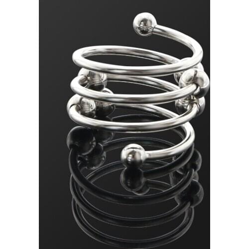 Stailnless steel metal strong erection penis lock sleeve cock Ring ball stretcher male delay ejaculation condom extender Sex Toy