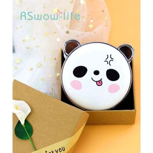 Chengdu Tourist Souvenir Panda Mirror Cute Double Ear Folding Makeup Mirror Makeup Vanity Magnifying Mirror Vanity Mirror