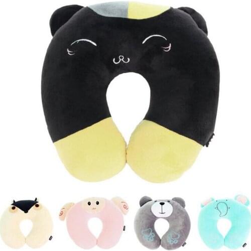 Cartoon Animals U Shaped Pillow Neck Support Head Rest Pillows Comfortable Multi-Color Cartoon U Shaped Neck Pillow