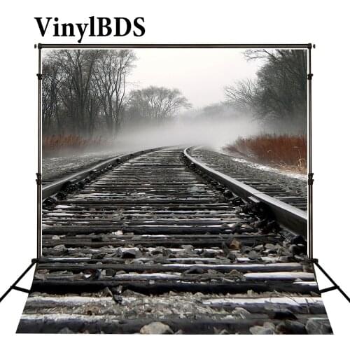 VinylBDS Children Baby Background Forest Fog Withered Tree Photography Newborn Outdoor Rail Newborn Photo Studio Backdrop